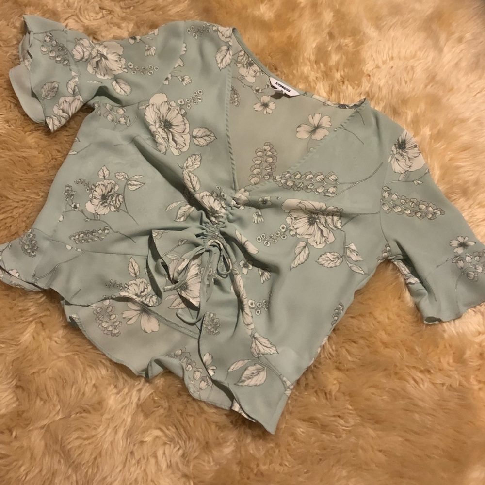 Mint, floral blouse from Express!
